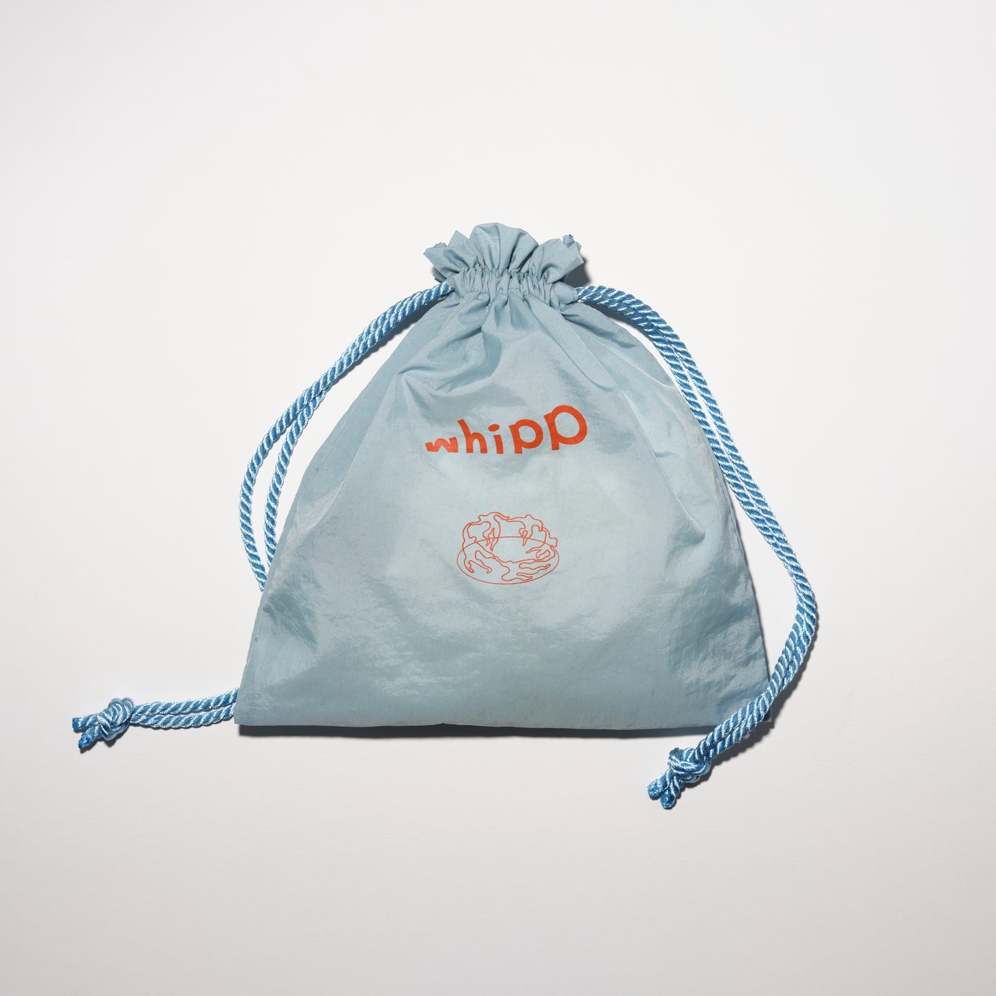 whipp 巾着（blue × orange）