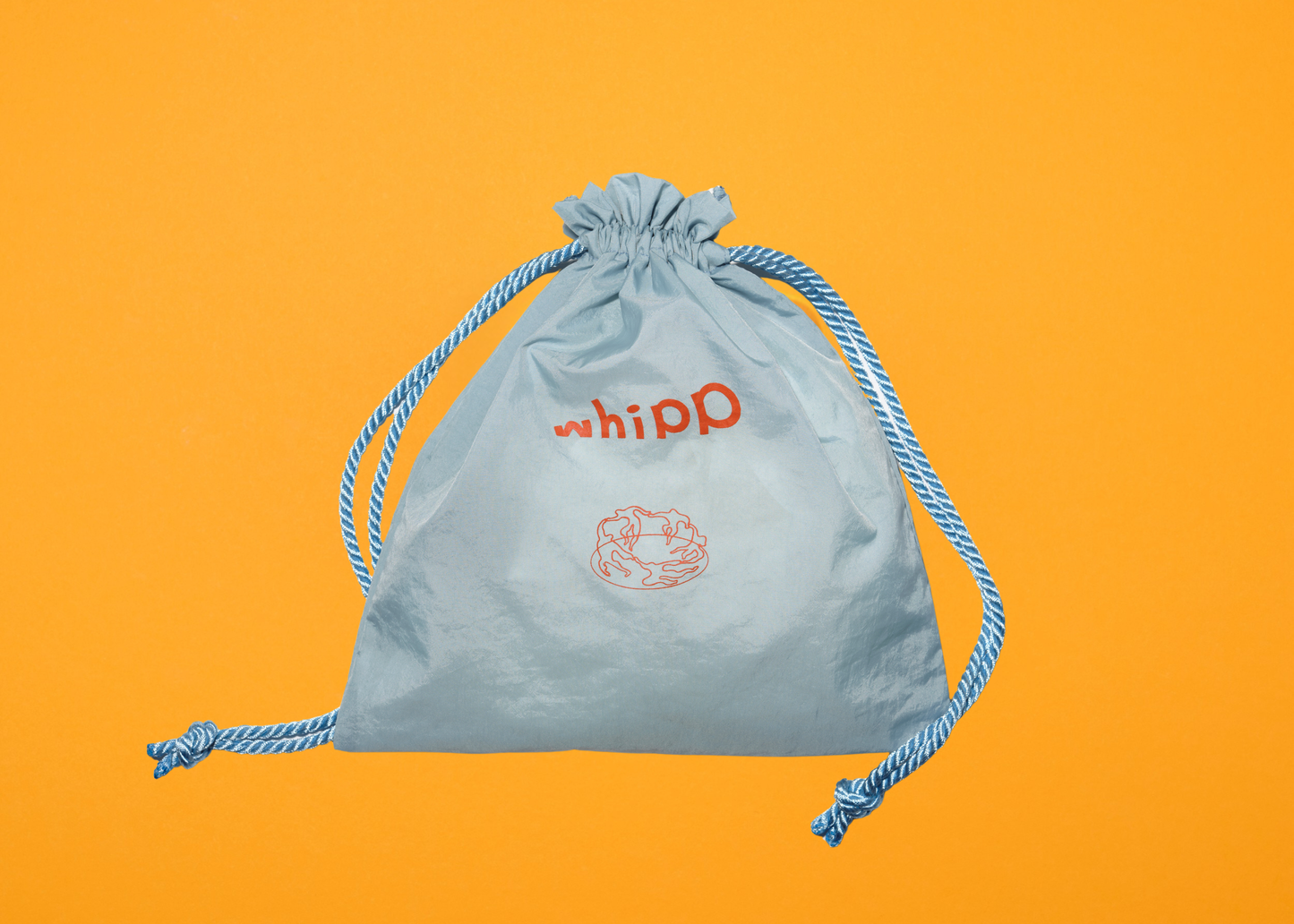 whipp 巾着（blue × orange）
