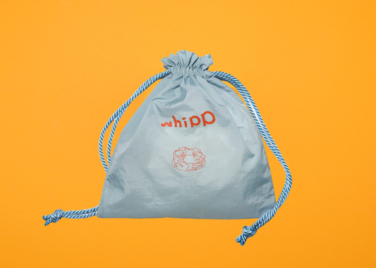 whipp 巾着（blue × orange）